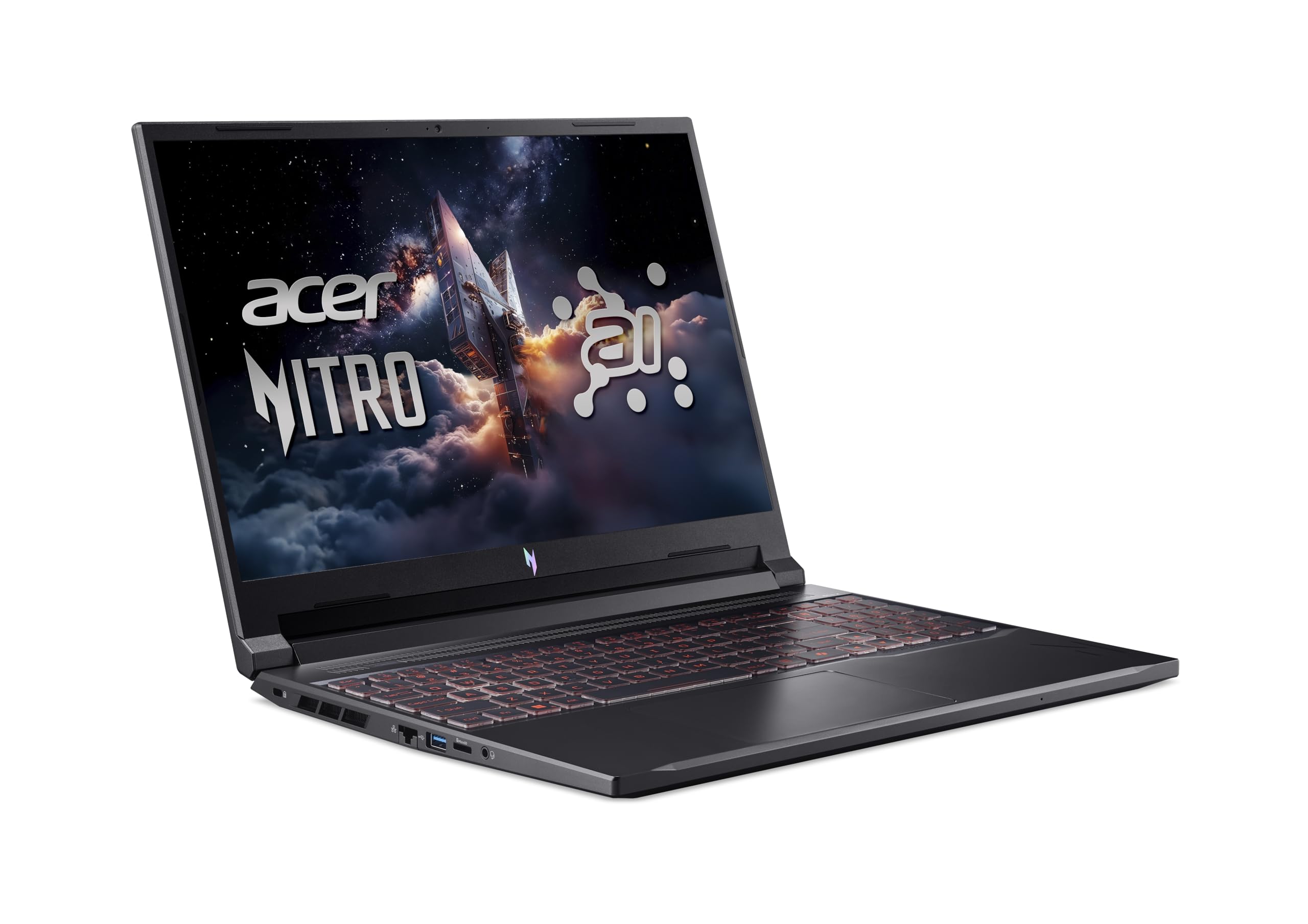 acer Nitro V 16 AI (ANV16-42-R96W) Gaming Laptop da 16", WUXGA IPS 180Hz, AMD Ryzen 7 260, RAM 16 GB, SSD da 1 TB, NVIDIA GeForce RTX 5070, Windows 11, QWERTZ, tastiera nera