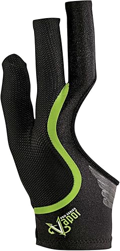 Pro Series Vapor Tech Cool Edge - Guantes de billar sin dedos (verde, mediano)