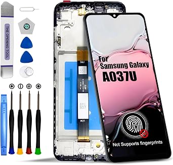 for Samsung Galaxy A03S A037u Screen Replacement with Frame for Samsung A03S A037u A037u1 Screen Replacement LCD Display digitizer Touch Screen Assembly with Tools 6.5 inch[US Version]