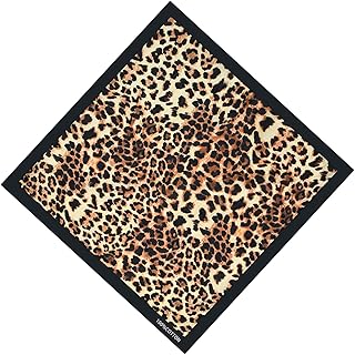 21インチ ヒョウ柄バンダナ ヘッドスカーフ レディース メンズ スクエアターバン ヘッドスカーフ カラフル ヘッドラップ ヘッドウェア