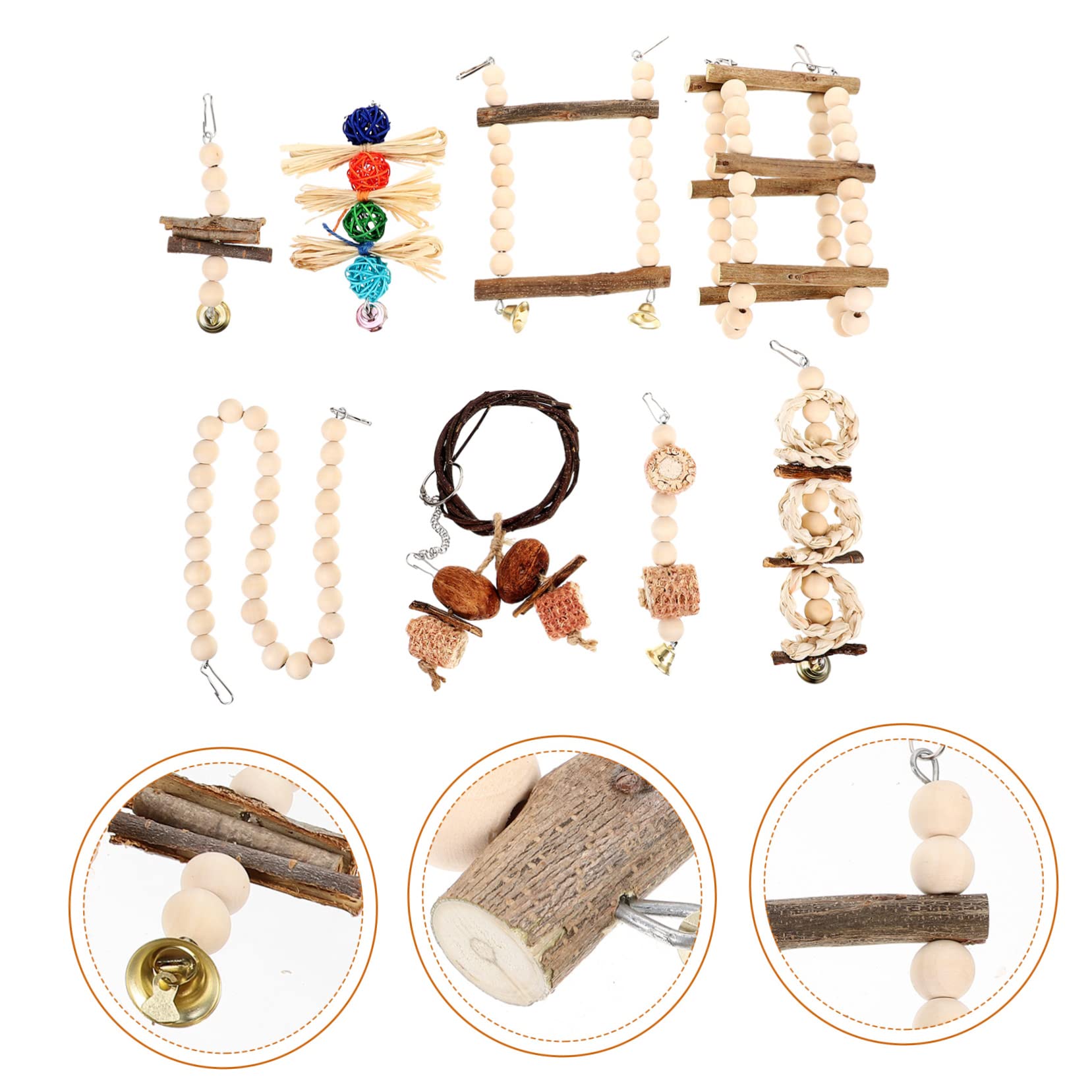 ifundom Giocattoli Per Pappagalli in Moderatamente Giocattoli Per e Altalena Per Uccelli Ganci Mobili Per Gabbia Design Sospensione Resistente Per Arrampicarsi e Masticare