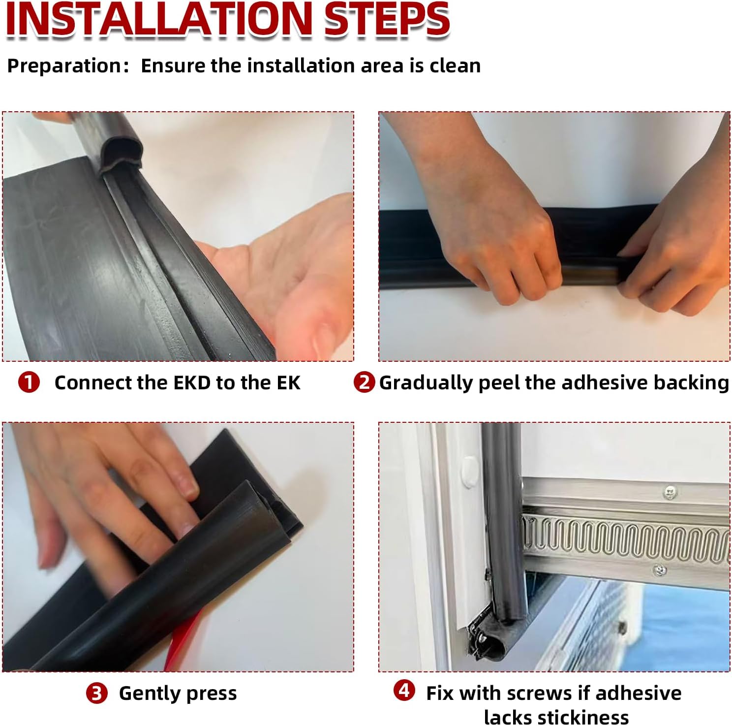 ATOLS 35FT RV Slide Out Seal Kit - Replaces 018-312-EKD & 018-341 EK, 1” x 15/16” x 35’ D-Wiper & 1/2” x 2.75” x 35’ Base, Black Rubber RV Weather Stripping