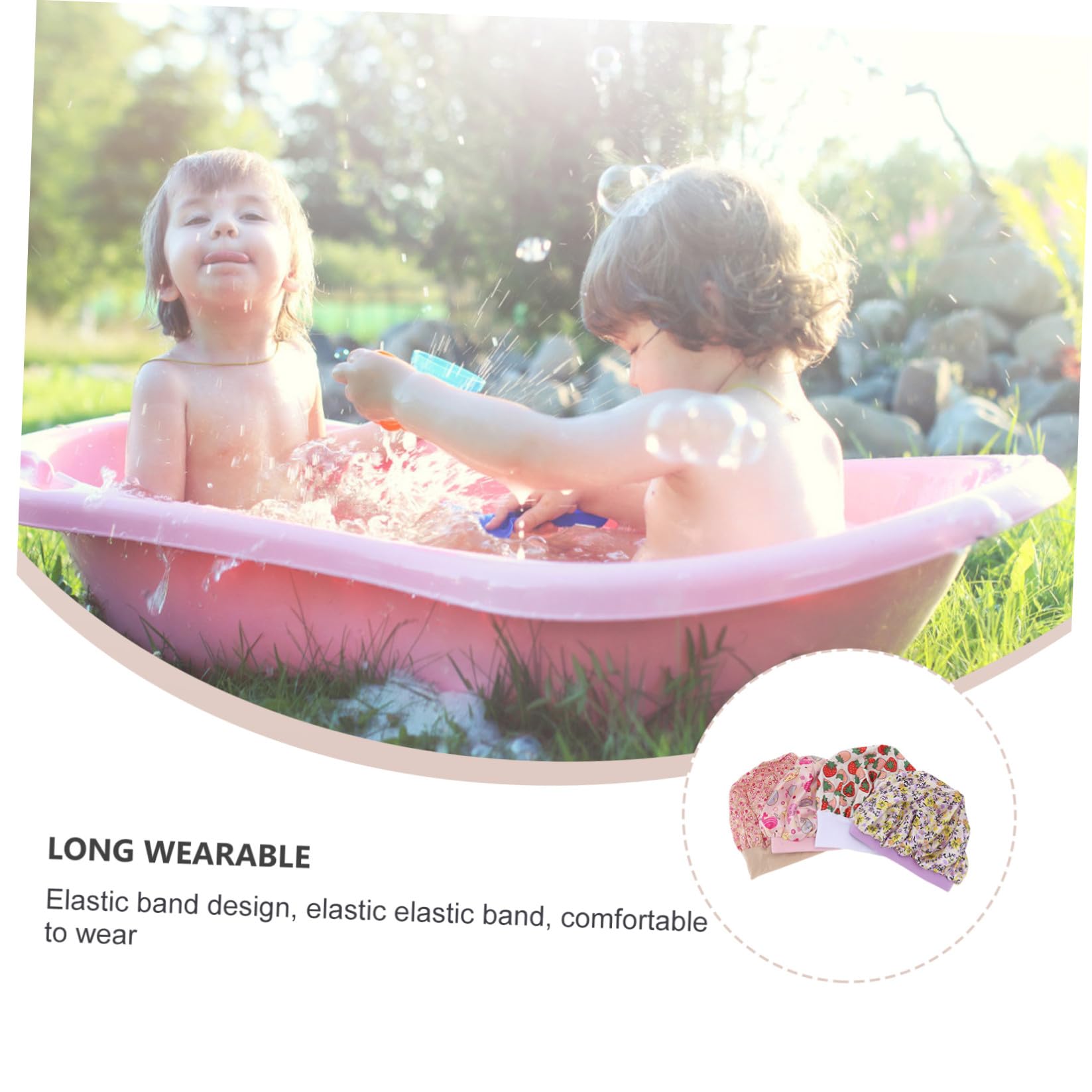 Housoutil 3 Set di Cuffie in Raso per Bambini Cappellino da Notte Materiale Facile da Indossare per Bambini Casa Viaggio Uso 4 Pezzi*3