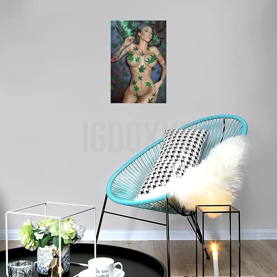 Busto prominentes en un póster de mujeres desnudas