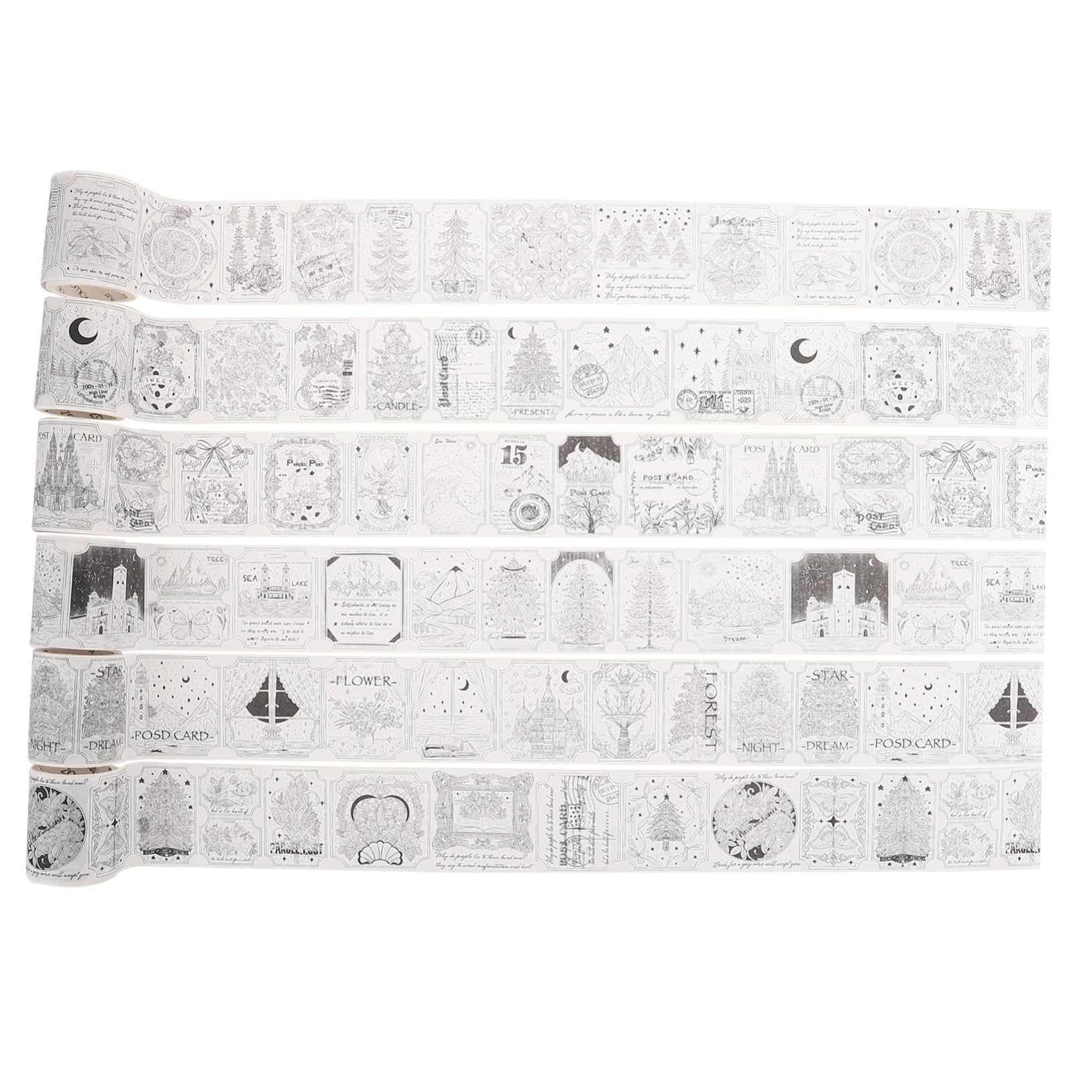 SHINEOFI 12 Nastro Decorativo Washi Adesivo Da Stile Random Per Planner Scrapbooking e Diario Nastro Delicato e Pratico Per Creazioni Artistiche e Fai Da Te