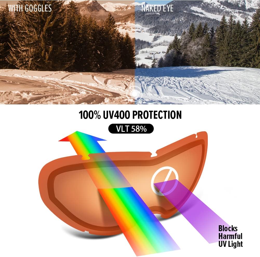 OutdoorMaster Kids Ski Goggles, Snowboard Goggles - Youth Snow Goggles - Image 3