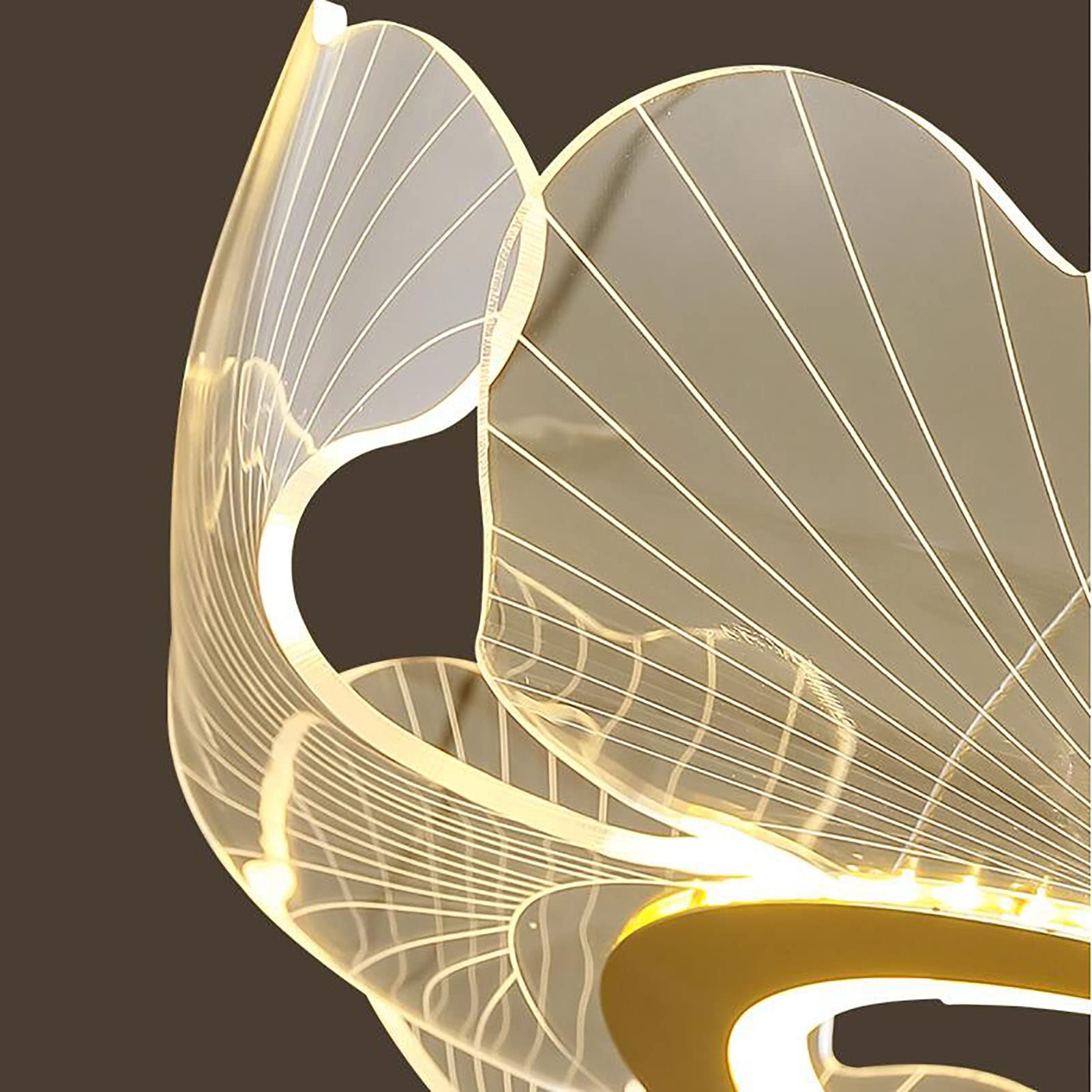 Lampadario Ginkgo Sputnik, lampade acriliche di Lusso, Luce a LED per Sala da Pranzo, per Camera da Letto, corridoio, Studio, Bar, Ristorante, rubinetti Domestici Dorati