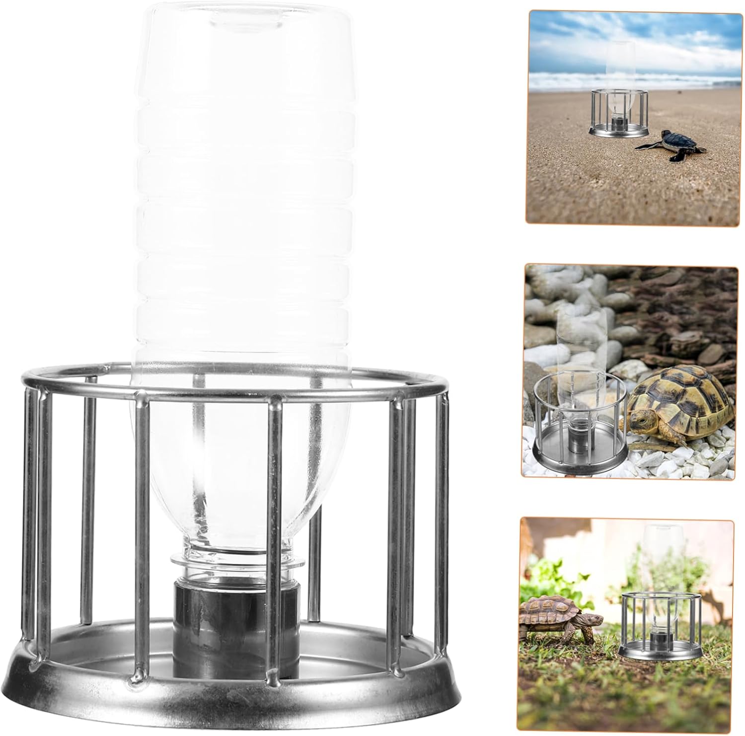 BESPORTBLE 4pcs Reptile Water Dish Bearded Dragon Food Bowl Stainless Steel Turtle Feeding Bowl Pet Water Feeder