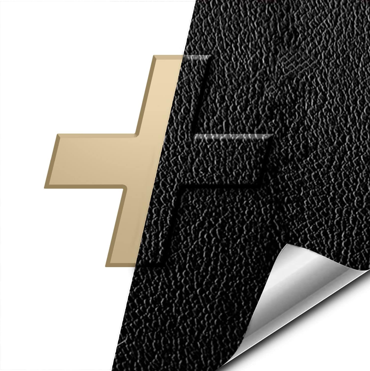 VViViD Auto Emblem Vinyl Wrap, Leather Textured Matte Black, Compatible with Chevy