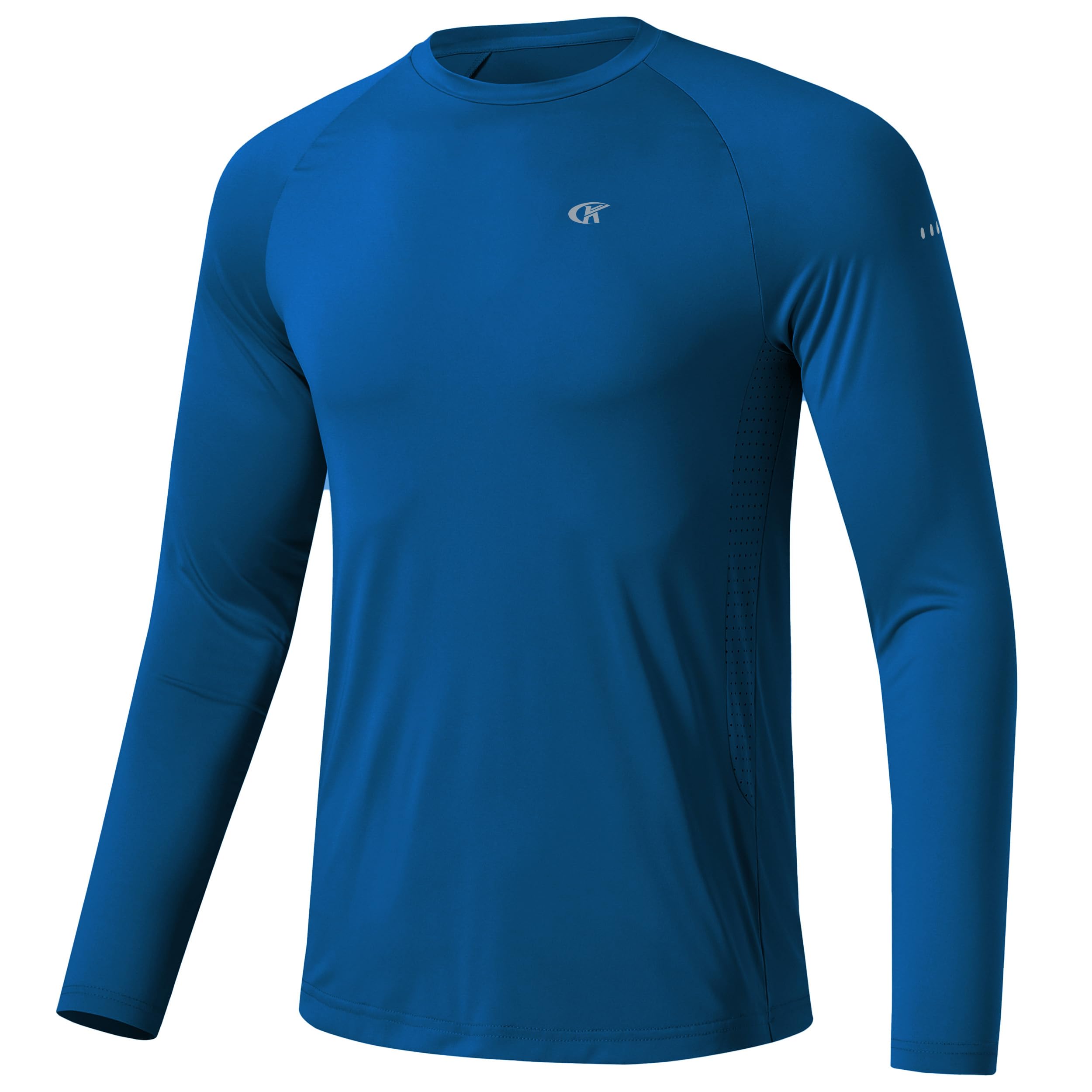 Huayuzh Herren UV-Schutz Rashguard UV Shirt UPF 50+ Langarmshirt Schwimm T-Shirt Schnelltrocknend Atmungsaktiv Surfen