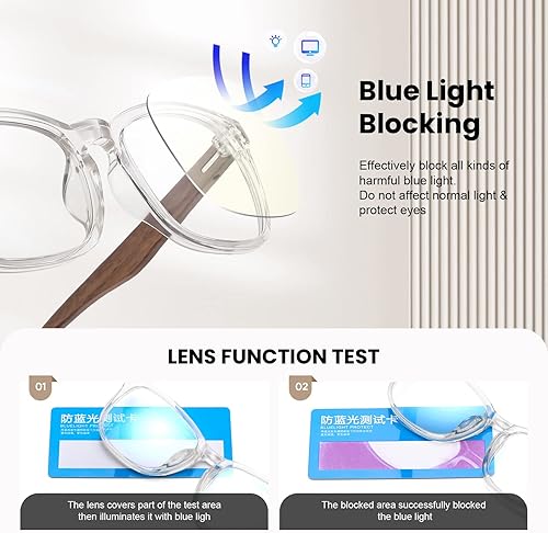 Miniatura 6 de Lentes de bloqueo de luz azul, bisagra de resorte, lectura, juegos, televisión, teléfonos, lentes para mujeres, hombres y mujeres, filtro