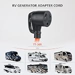 boeemi 30 Amp to 110V RV Power Adapter, Heavy-Duty NEMA TT-30R to 5-15P Plug Converter Cord Weatherproof for Campers, Trailers & Motorhomes