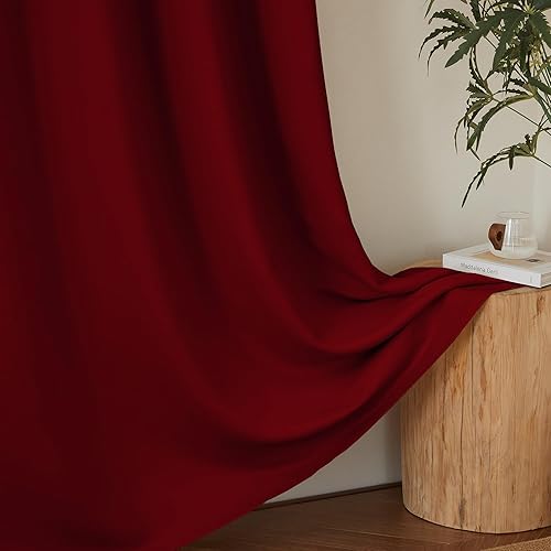 Miniatura 44 de KGORGE - Cortinas opacas grises para dormitorio 2 paneles, 42 x 63 pulgadas con ojales, cortinas de oscurecimiento de habitación con aislamiento