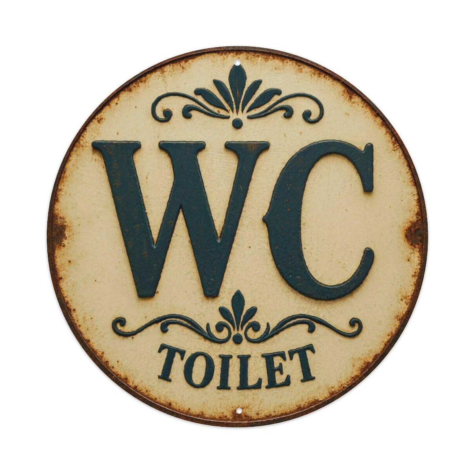 WC Toilet Aluminium Sign 20x20cm