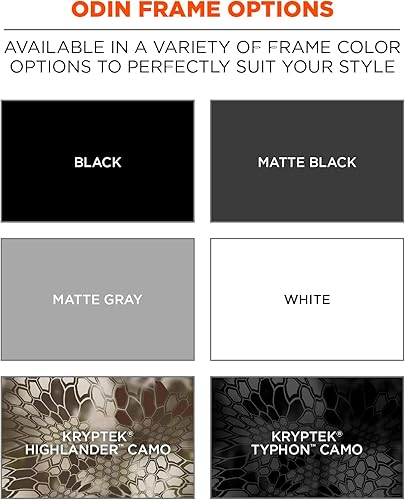 Miniatura 7 de Ergodyne Skullerz Odin - Lentes de sol de seguridad, ANSI Z87, resistentes a los impactos, marco completo duradero