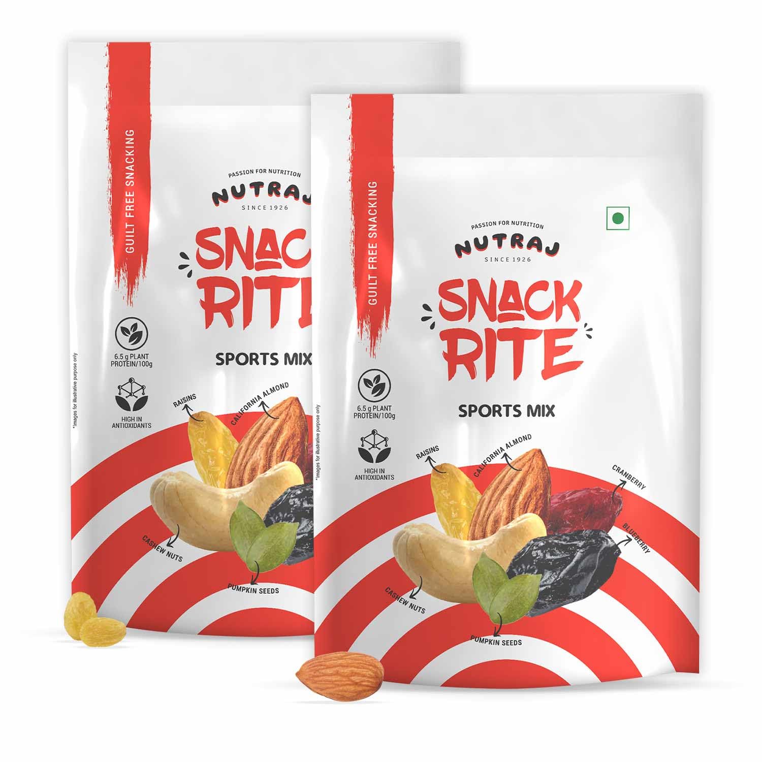 Nutraj Snackrite Sports Mix (Almond Kernel, Cashew, Pumpkin Seeds, Cranberry Sliced, Blueberry, Raisin) - 300 grams (2 x 150 grams) | Dried fruits | Mixes dry fruits | Any Time Snack | Trail Mixes | (B0C4L9P9G6) Amazon Price History, Amazon Price Tracker