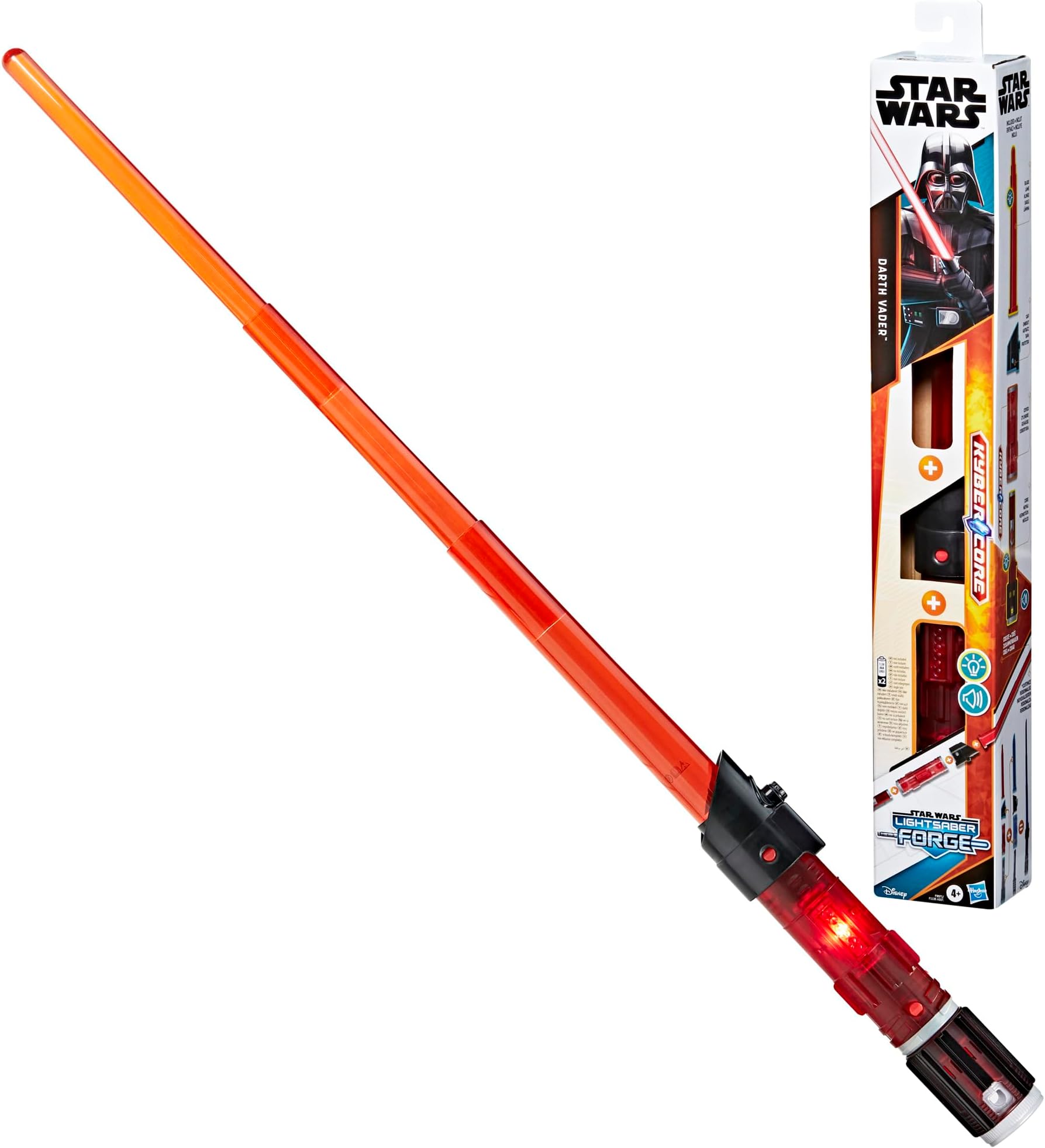 Star Wars Lightsaber Forge Kyber Core Darth Vader Electronic Toy For Kids Ages 4+, Customisable Roleplay Accessory With Glowing Core & Sound FX, Great Gift For Kids