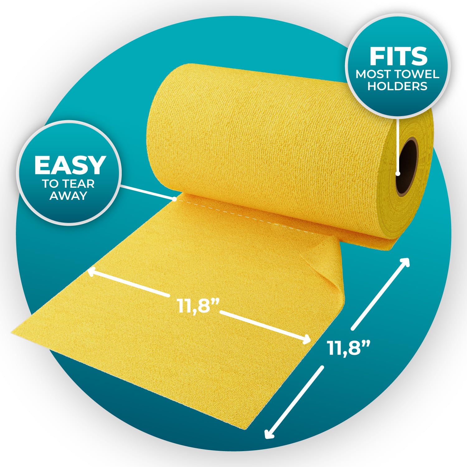 Paquete de 200 rollos de paños de limpieza de microfibra, toallas de papel reutilizables y lavables, suministros de limpieza ultra absorbentes de 11.8 pulgadas para limpieza del hogar, trapos de