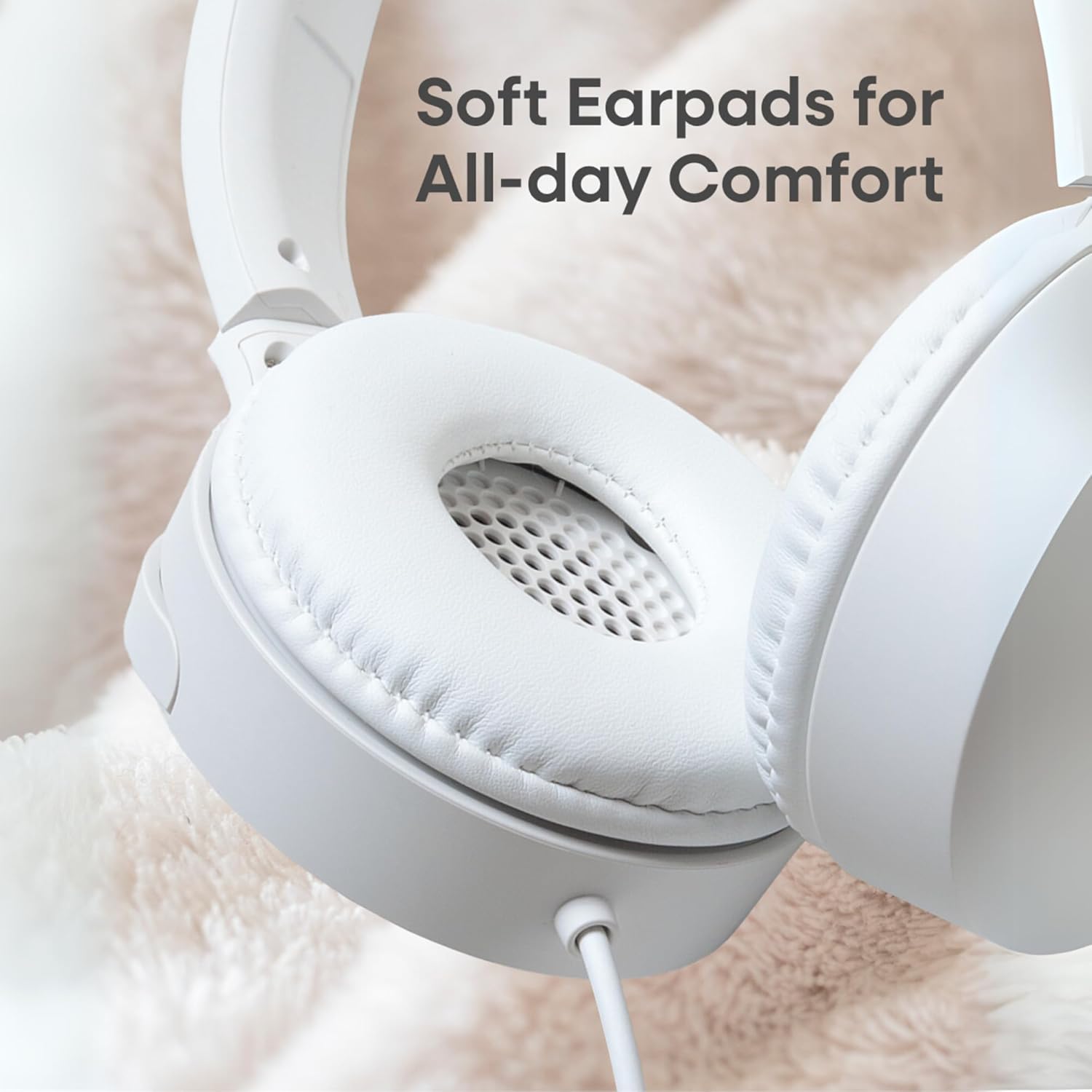 JVC USB-C Wired On-Ear Headphones with Mic – Comfortable All-Day Wear, Clear Calls, Rich Sound – Foldable & Lightweight – Tangle-Free Single-Sided Cable – Great for Gaming & Work from Home