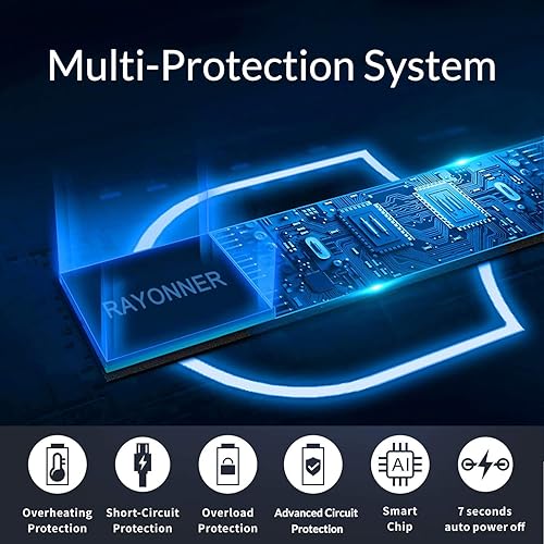 Miniatura 6 de RAYONNER Encendedor eléctrico con interruptor de seguridad, recargable de plasma sin llama (gradiente verde y azul + azul sierra, paquetes de 2)