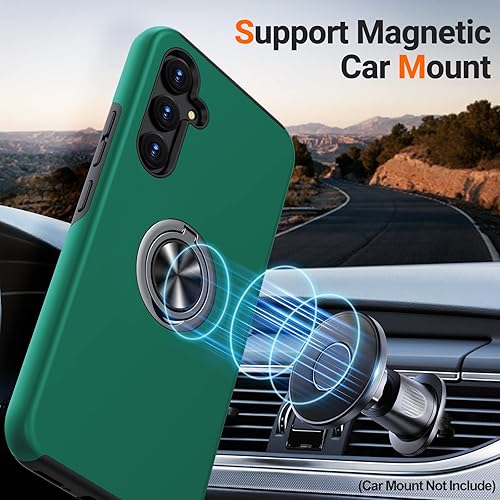 Miniatura 5 de JAME Funda para Samsung Galaxy A54 5G, Samsung A54 5G con protector de pantalla, funda delgada y suave para A54 5G con soporte de anillo, funda de