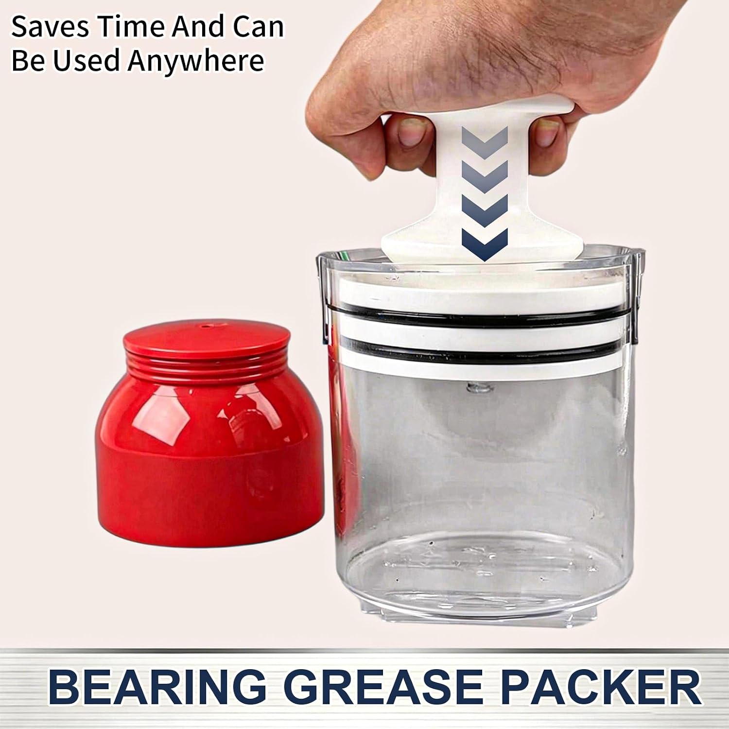 Premium Bearing Packer Kit, Premium Wheel Bearing Packer Tool, Handy Wheel Bearing Packer Tool Portable Wheel Bearing Grease Packer, Effortlessly Flushes Old Grease and Repacks Wheel Bearings