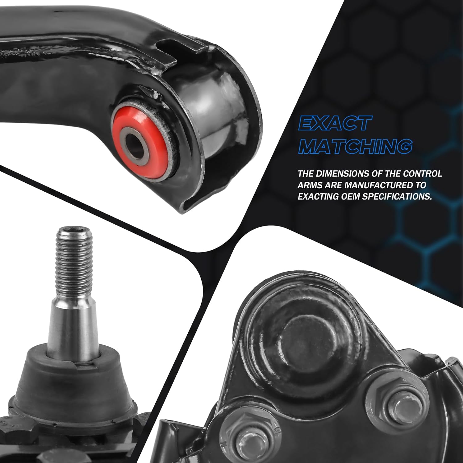 Front End 12pc Suspension Kit for 1999-2006 RWD Chevy Silverado GMC Sierra 1500, 4 Lower & Upper Control Arms w/Ball Joints 2 Sway Bars 4 Tie Rods 2 Boots OE Replacement - Upgrade PU Bushing (12 PCS)