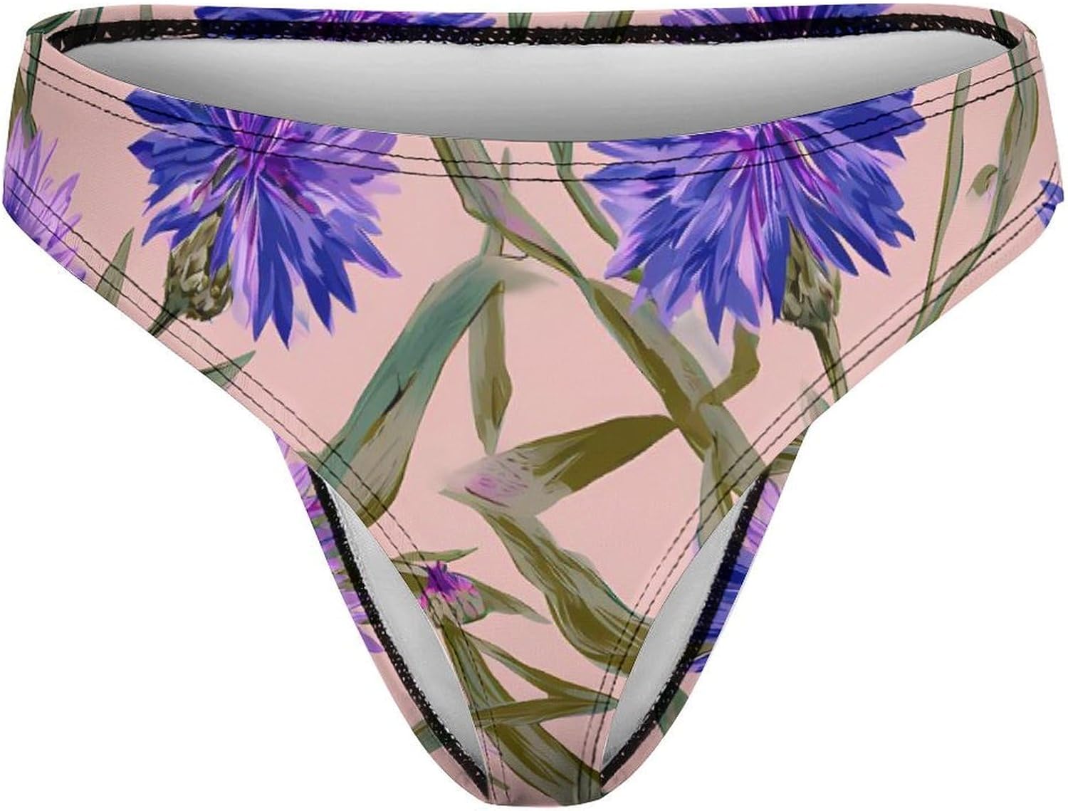 Cornflower Plant Breathable Thong Underwear Women Soft XX-Large (xx_l)