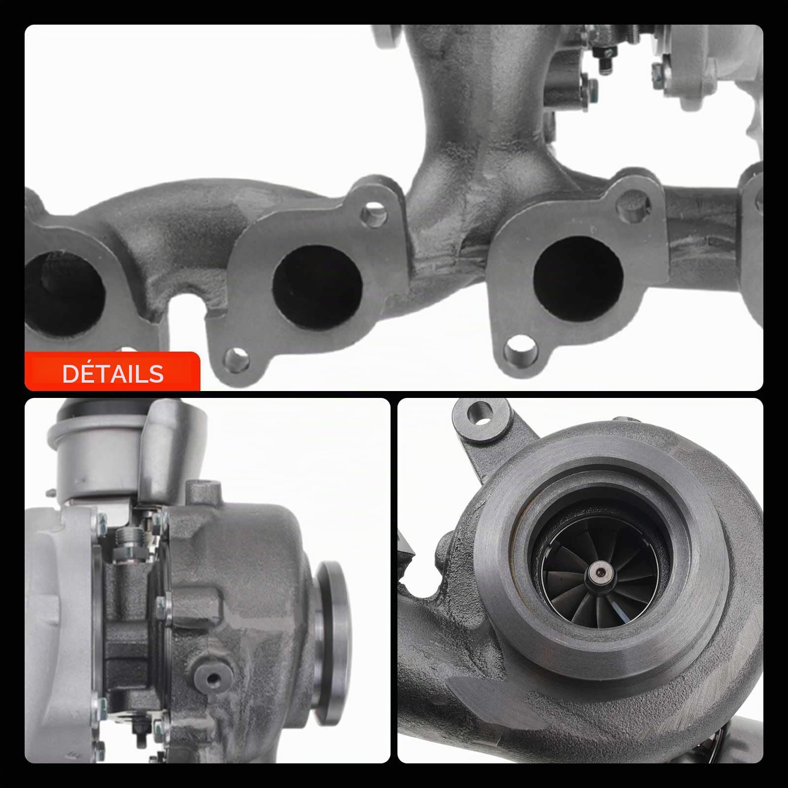 Frankberg Turbocompresseur 03L253016F | Compatible avec: E.O.S 1F7 1F8, A3 8P1, P.a.s.s.a.t 3C2, Golf Plus 521 5M1, Golf V Variant 1K5, P.a.s.s.a.t CC 357