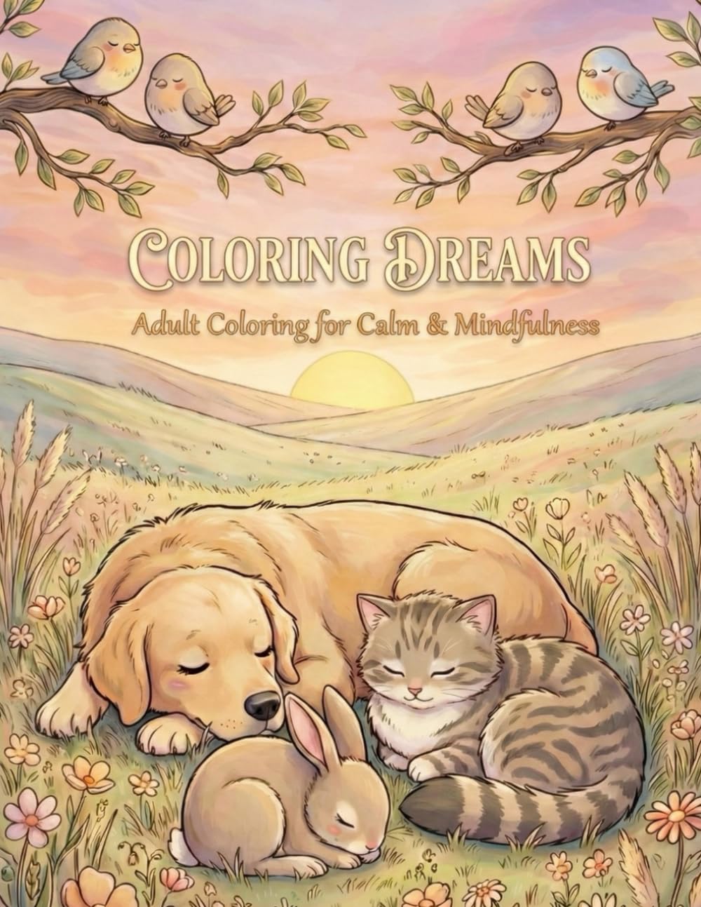 Coloring Dreams: Cute Animal Adult Coloring Book for Relaxation, Stress Relief & Mindfulness: A Cute Animal Adult Coloring Book for Relaxation, Stress Relief, Mindfulness & Calm