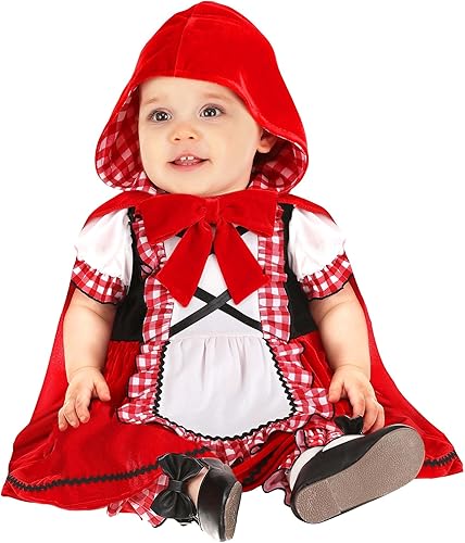 Disfraz clásico de capucha roja para bebés Rojo -