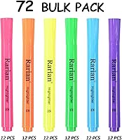 Vista 2 de Rarlan Resaltadores, punta de cincel, fluorescente surtido, paquete a granel de 72