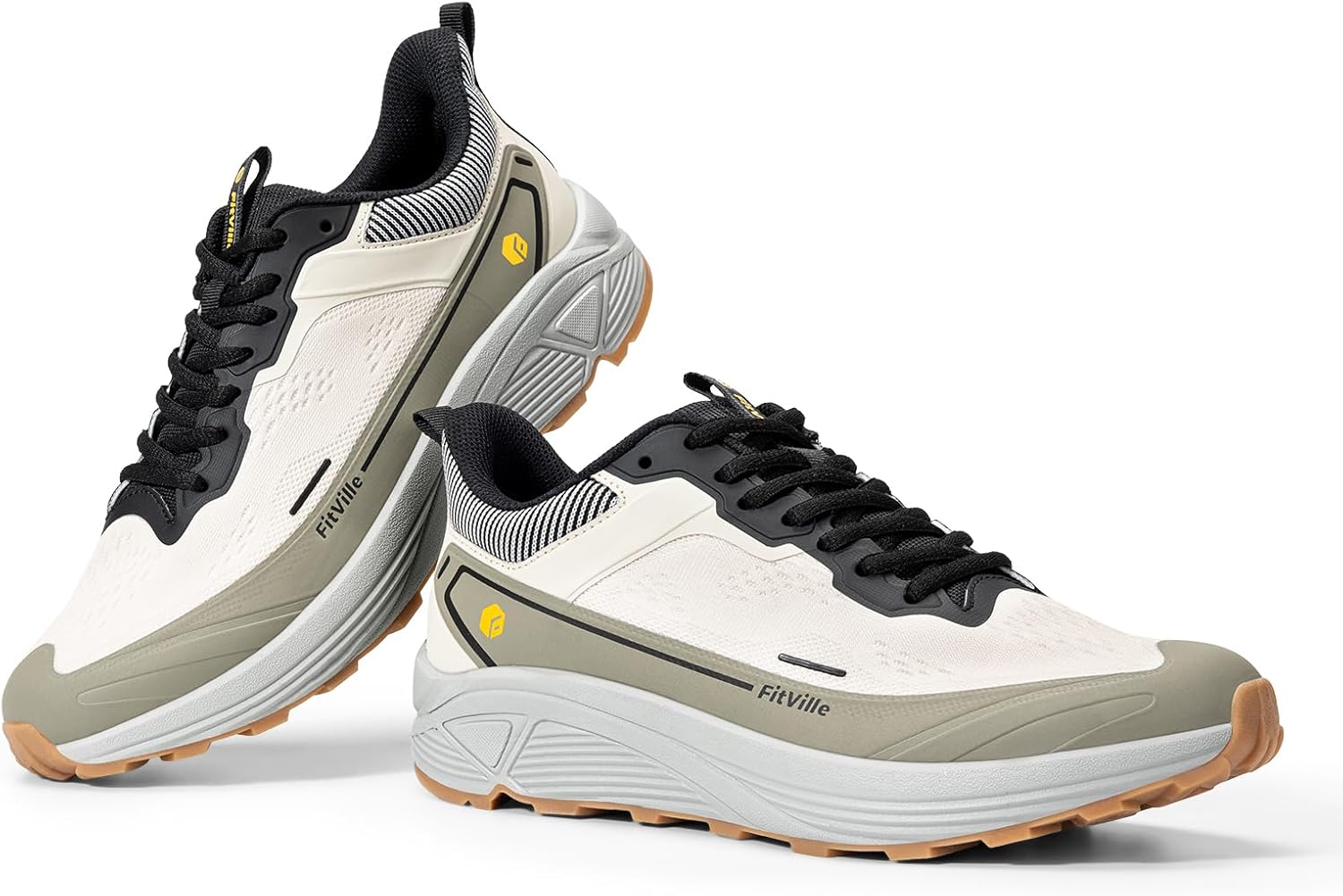 FitVille Wide Walking Shoes for Men Lightweight Trail Running Shoes Orthopedic Cushioned Athletic Sneakers with Arch Support Anti-Slip - Image 7