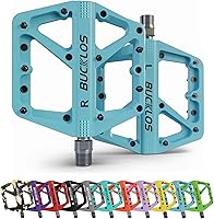 Vista 15 de BUCKLOS Pedales de Bicicleta de Montaña MTB Pedales Planos, Bicicleta de Carretera para Adultos Plataforma Grande Pedal Antideslizante de Nylon
