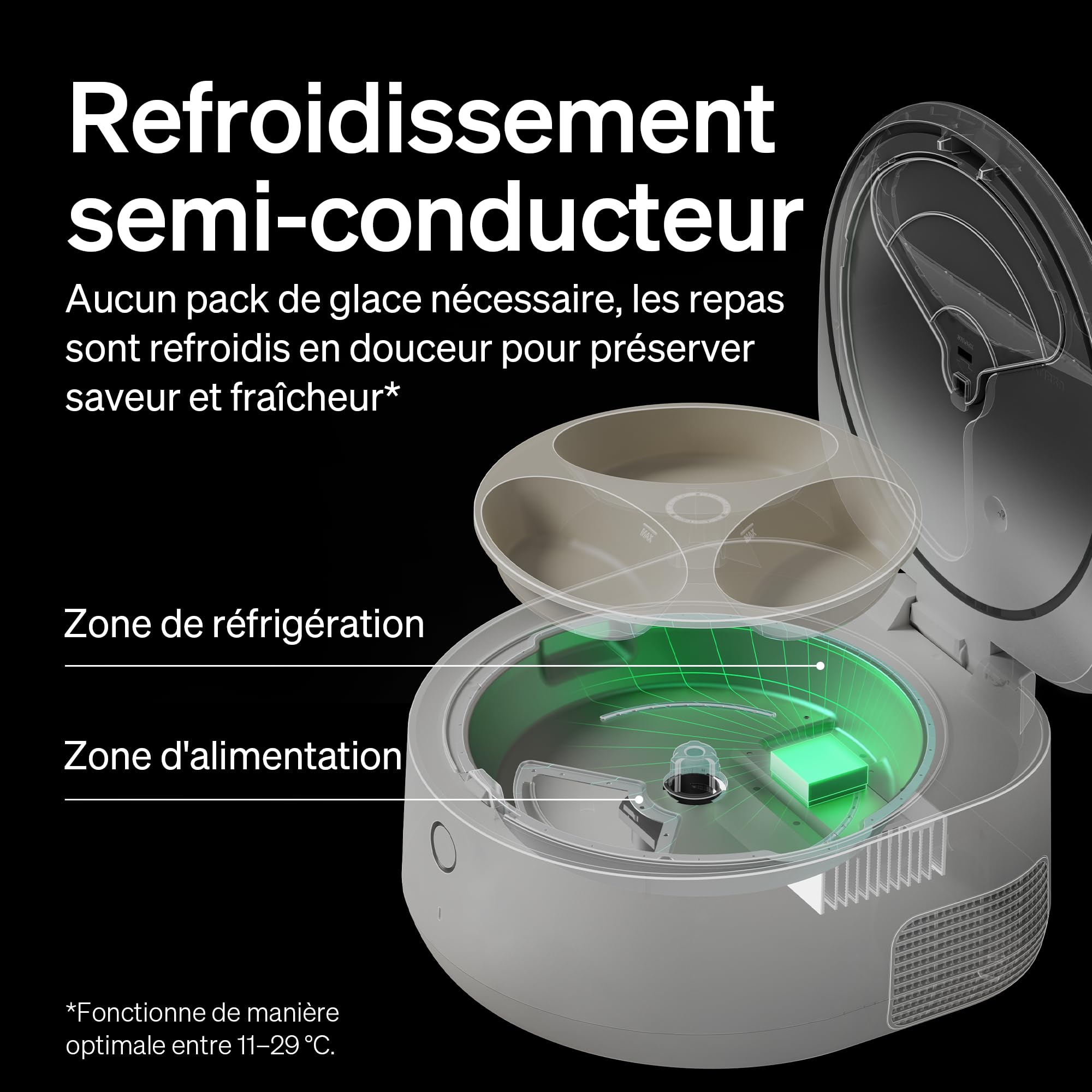 PETLIBRO Distributeur Nourriture Humide Chat, 2,4 GHz WiFi Contrôle par Application Wi-FI, avec Refroidissement Semi-conducteur, 3 Jours de Fraîcheur, Distributeur Croquettes Chat Humide (Blanc)