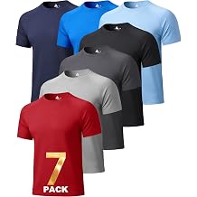 7 Pack Swim Shirts for Men UPF 50+ Quick Dry Short Sleeve T-Shirts | UPF 50+ Protection, Lightweight Breathable Fabric, Quick-Dry Performance, Blocks 98%+ of Harmful UV Rays
