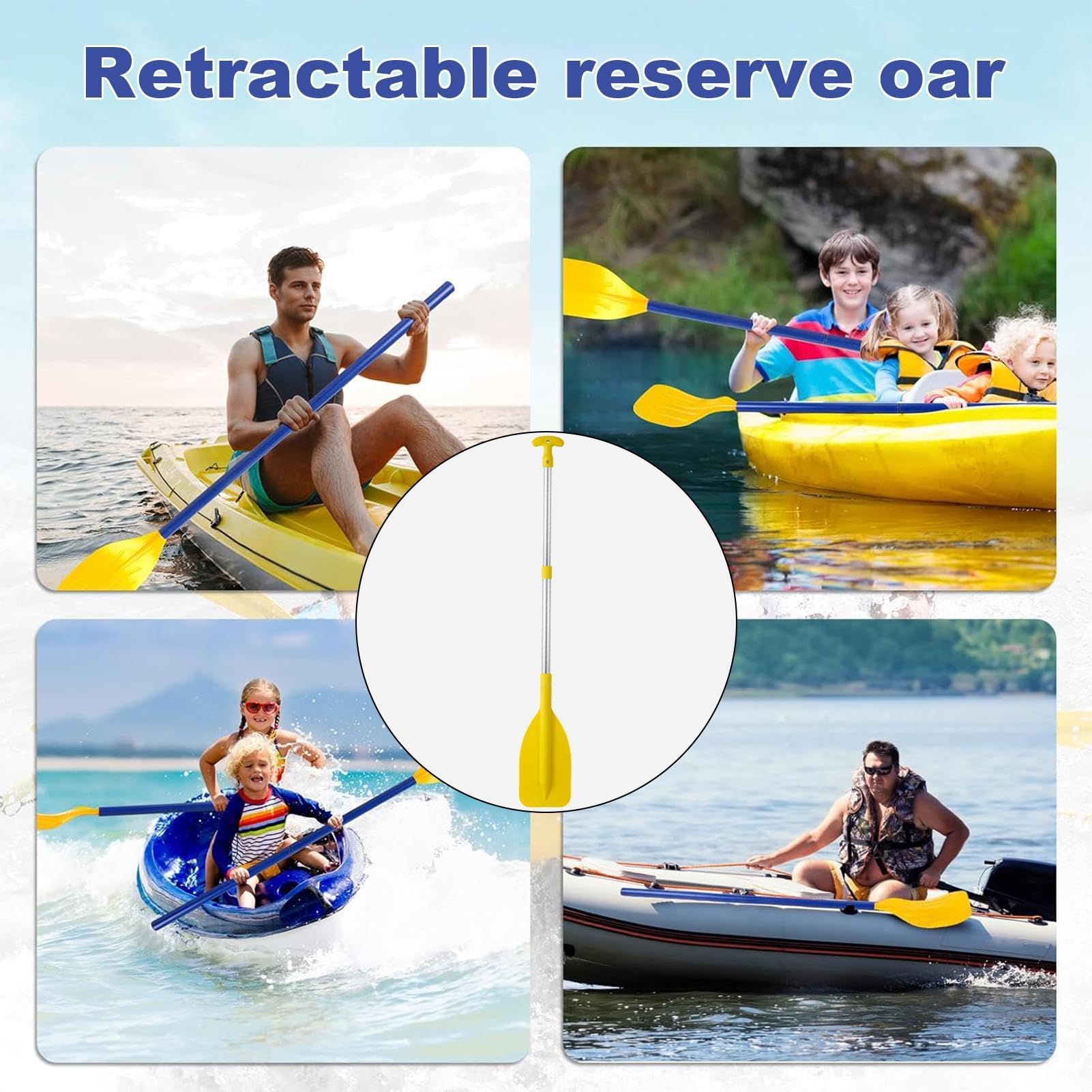 Teleskop-Paddel Aus Aluminium - Verstellbar 53-106cm Für Boote