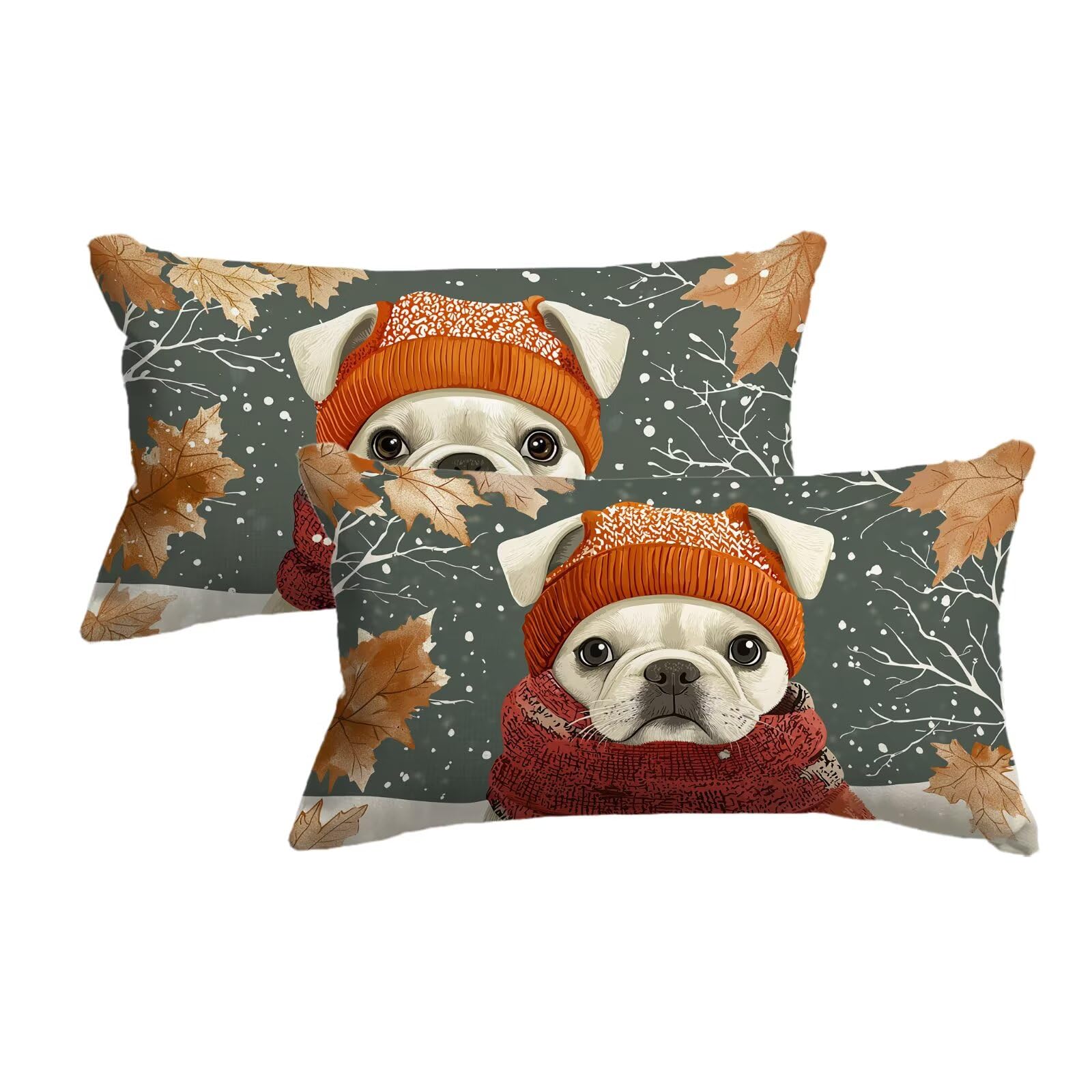 Taie oreiller 40x80 housse coussin chien pour protéger et décorer le canapé du salon