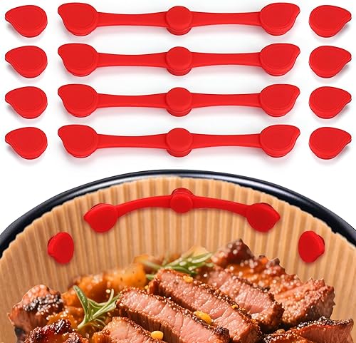 Imanes para freidora de aire, hebilla de silicona para revestimientos de papel pergamino, accesorios para freidora de aire resistentes a altas