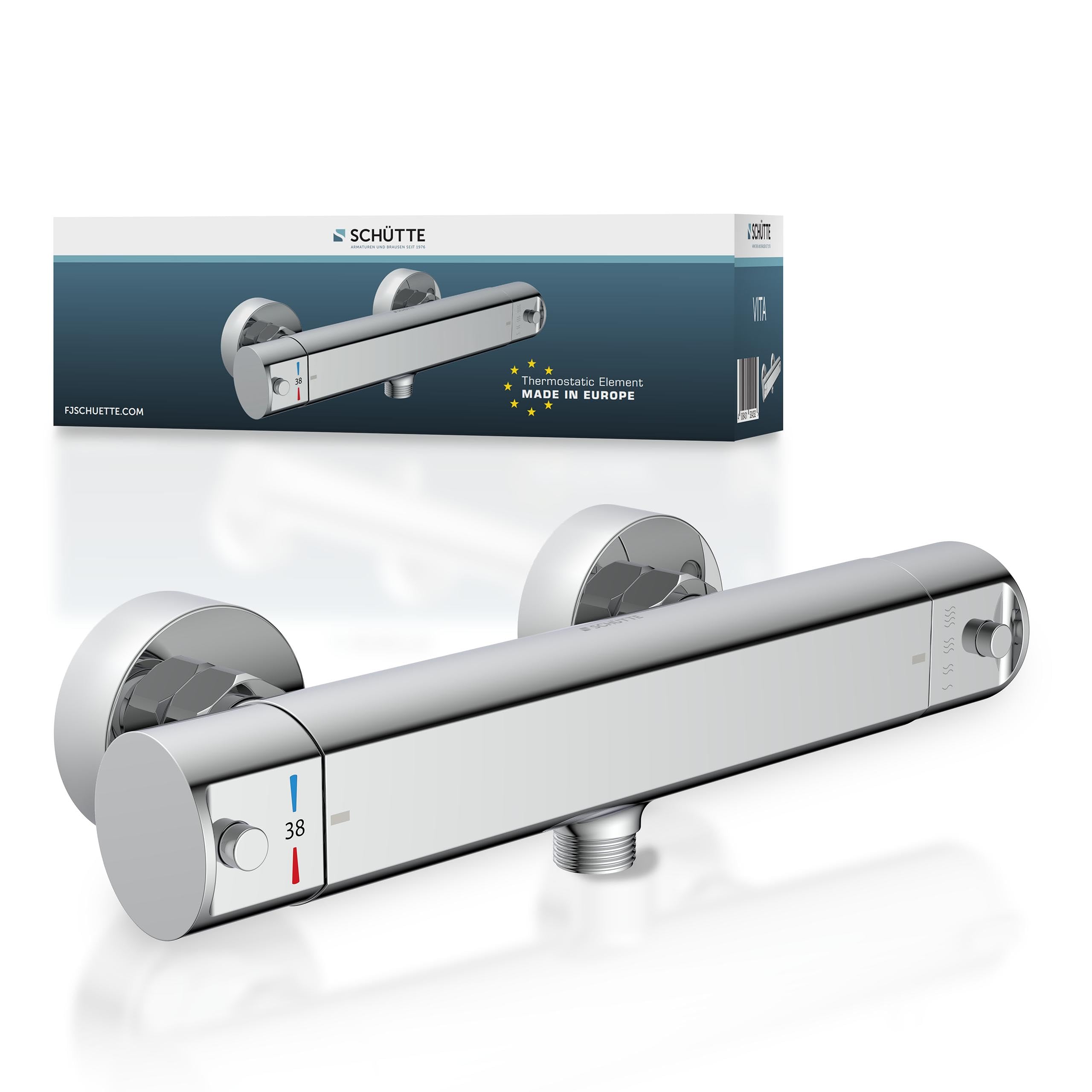 Schütte LONDON Duscharmatur mit Thermostat, Aufputz 52465