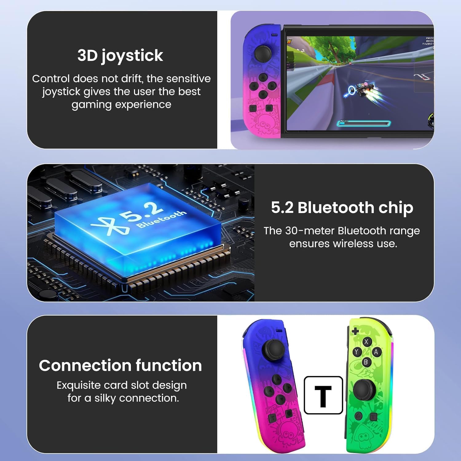 Tobo RGB LED Joy Cons for Nintendo Switch -7