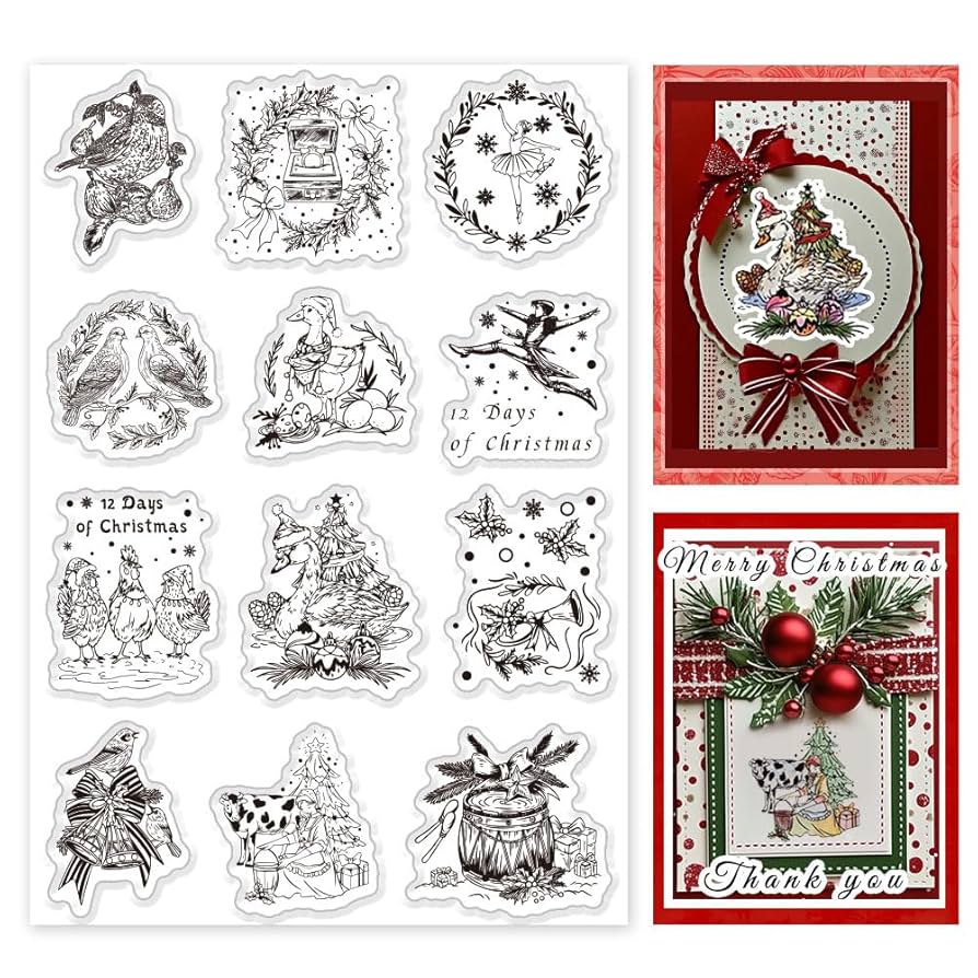Hinleise Clear Silicone Stamps Seal Sheets Cute Bear Embossed Stamp Seal For Cards Making Decoration And Scrapbooking (D