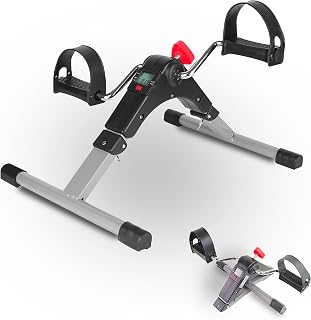 Pedalier de ejercicio – Pantalla digital – Plegable – Para brazos y piernas – Ejercicio en casa – Visualización de duración – Número de vueltas – Tours por minuto – Calorías quemadas – Tonifica los