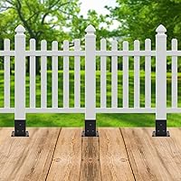 Vista 8 de Base de poste de 4 x 4, tamaño interior de 3.5 x 3.5 pulgadas, base de poste de cubierta para hormigón, para soporte de buzón, anclaje de poste