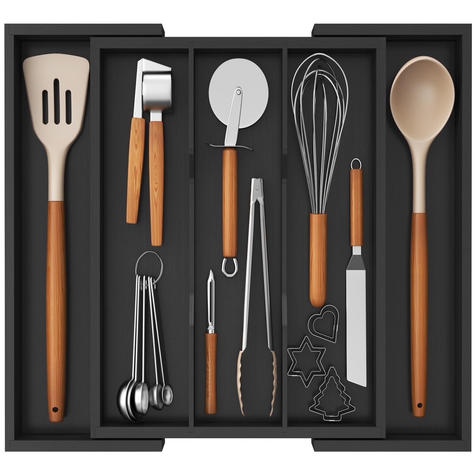 Lifewit Utensil Drawer Organiser, Extendable Cutlery Tray for Kitchen Silverware Flatware Holder