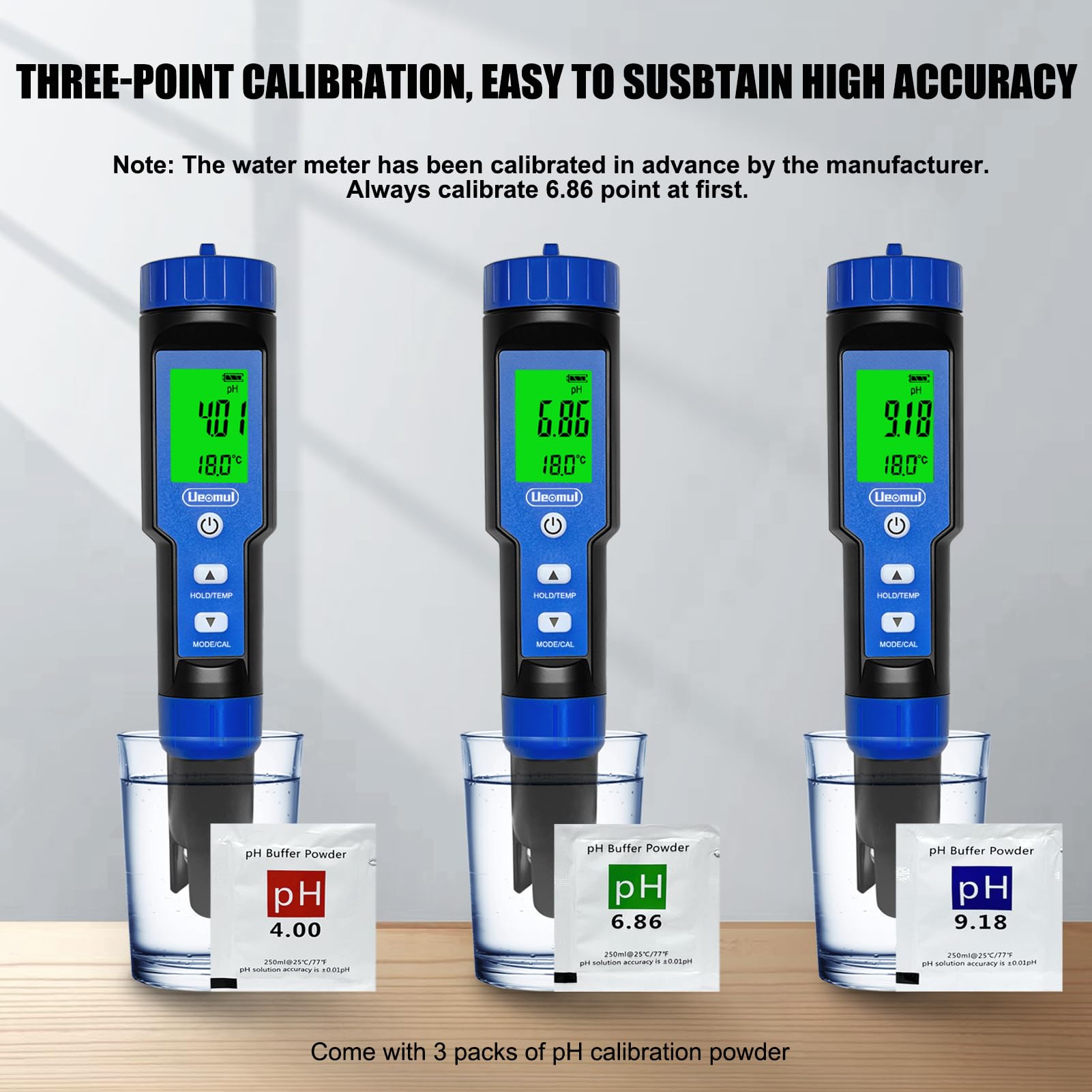Misuratore pH 7 in 1, PH TDS EC SALT ORP S.G Temperatura Meter, professionale Tester Qualità Acqua ad alta precisione con copertura protettiva con spugna per piscina, acquario, acqua potabile