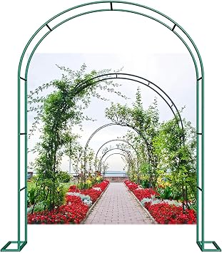 LIYI929GP Metal GardenArbor Trellises Pergola, GardenArch Trellis for Climbing Plants, with Removable Base, Can Be Used On Land/Concrete Floors, WeddingArch for Ceremony, Birthday PartyDecoration