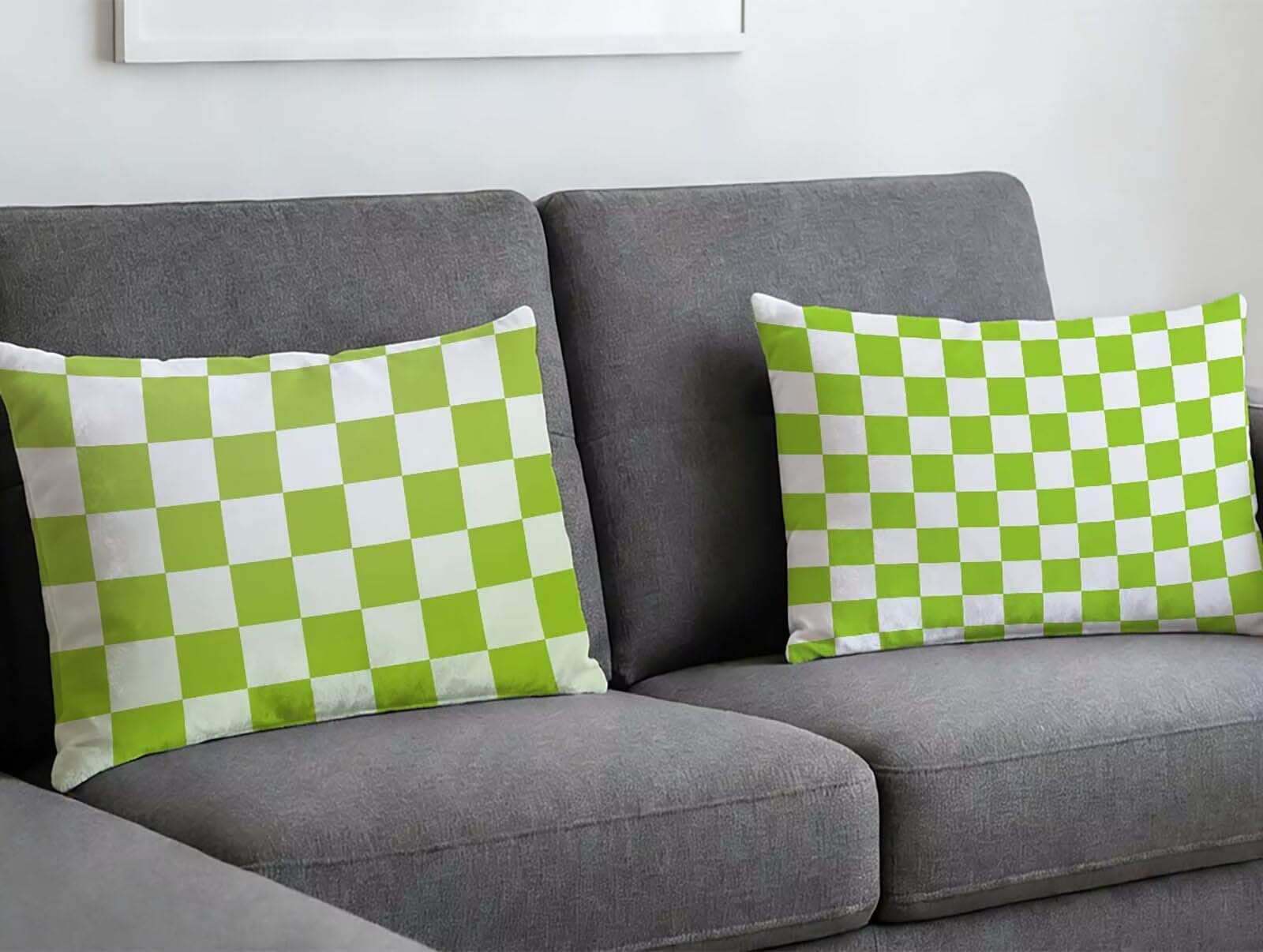 Taie oreiller 60x90 rectangulaire vert velours décoration maison salon lot de 2