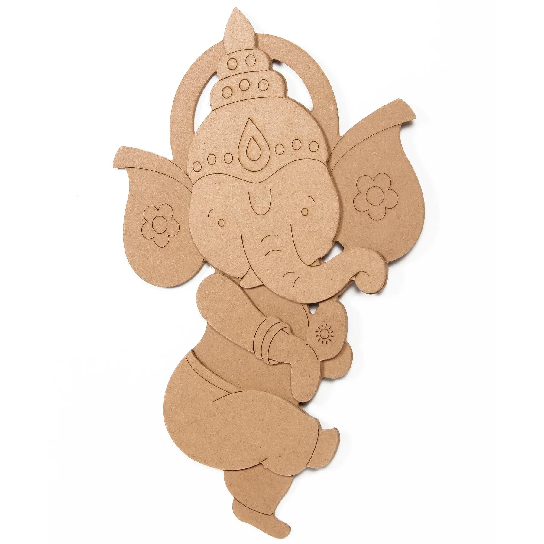 American Elm MDF Pre Marked Dancing Ganesha Hanging MDF Ganesha Cutout Ganesha premarked MDF Board (12 X 8Inch)-image-26