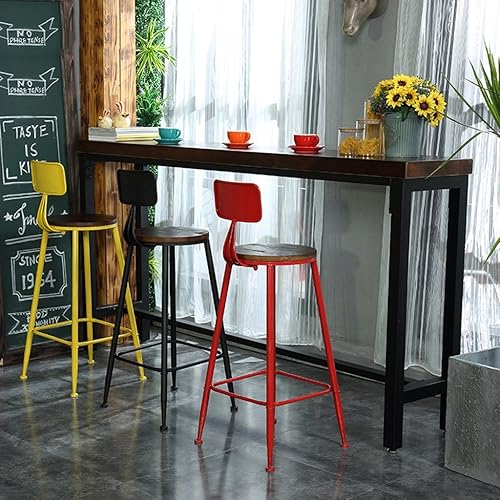 Vista 2 de YLCJ Stools High Stool Bar Kitchens Dining Chair Breakfast Stool High Chairs Bar Stool Rest Chair Recreational seat Retro bar Stool Design Capacit